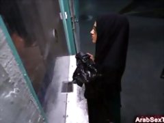 Horny Arab burka wearing slut gets nailed doggy style